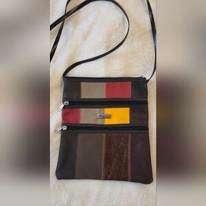 Argentina Boho Patchwork Leather Crossbody Bag